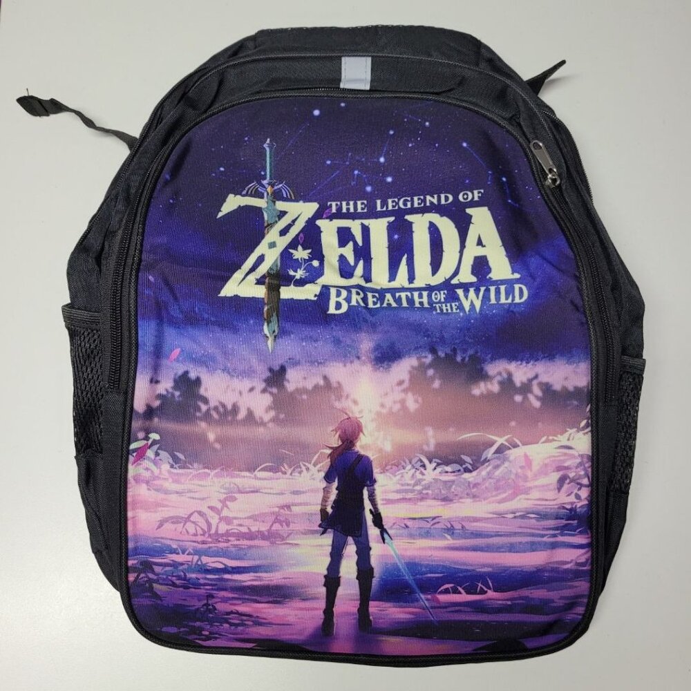 Zelda Backpack Bag School Gamer Legend Breath Sword Reflective Straps‎ - Picture 7 of 7